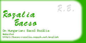 rozalia bacso business card