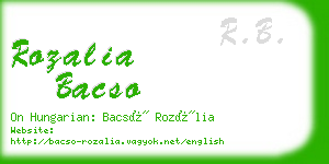 rozalia bacso business card